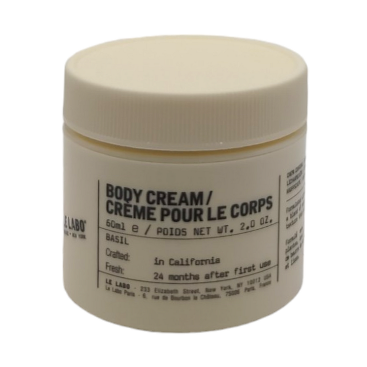 Le Labo Body Cream - BASIL 2 oz / 60 ml